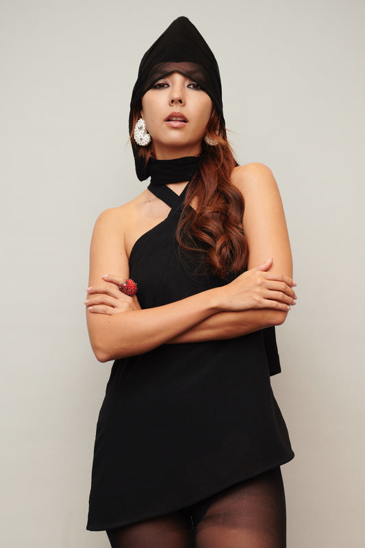 Celeste Noir Mini Dress