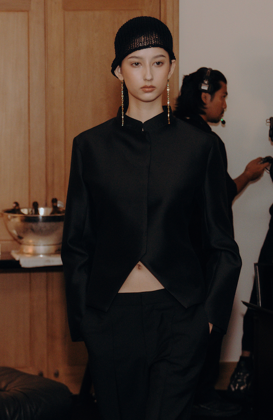Saki Jacket in Wool and Silk