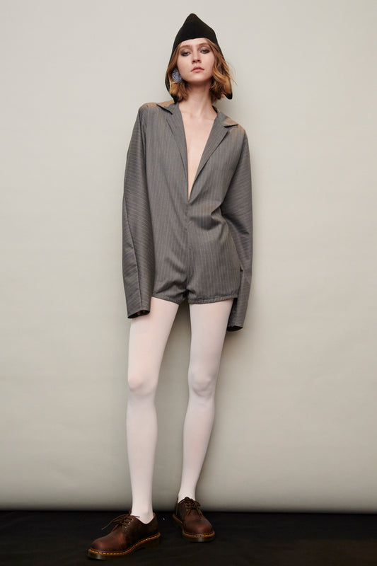 Eclipse Wool Open Collar Jumpsuit