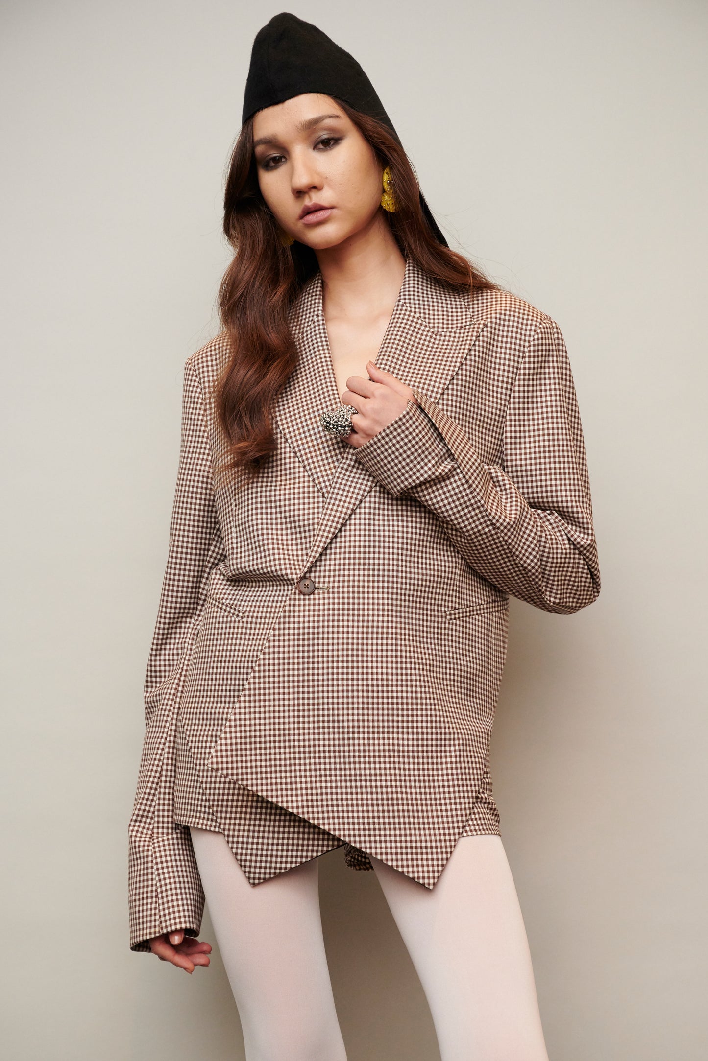 Helena Jacket in Gingham Wool