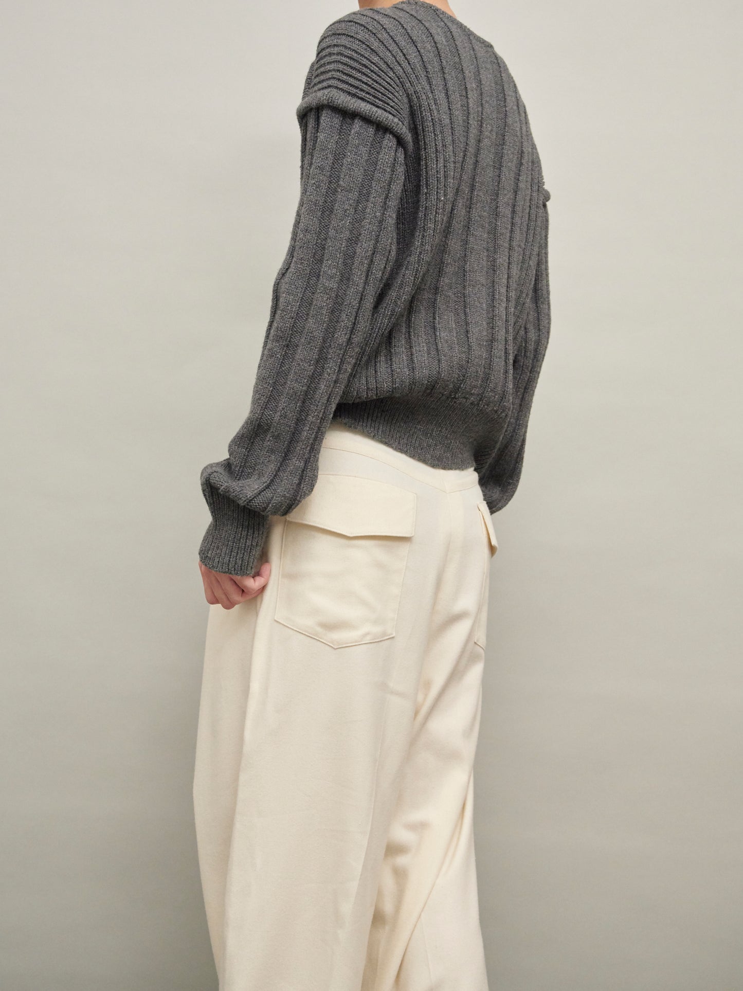 Square Ribbed Knit Sweater (Unisex)