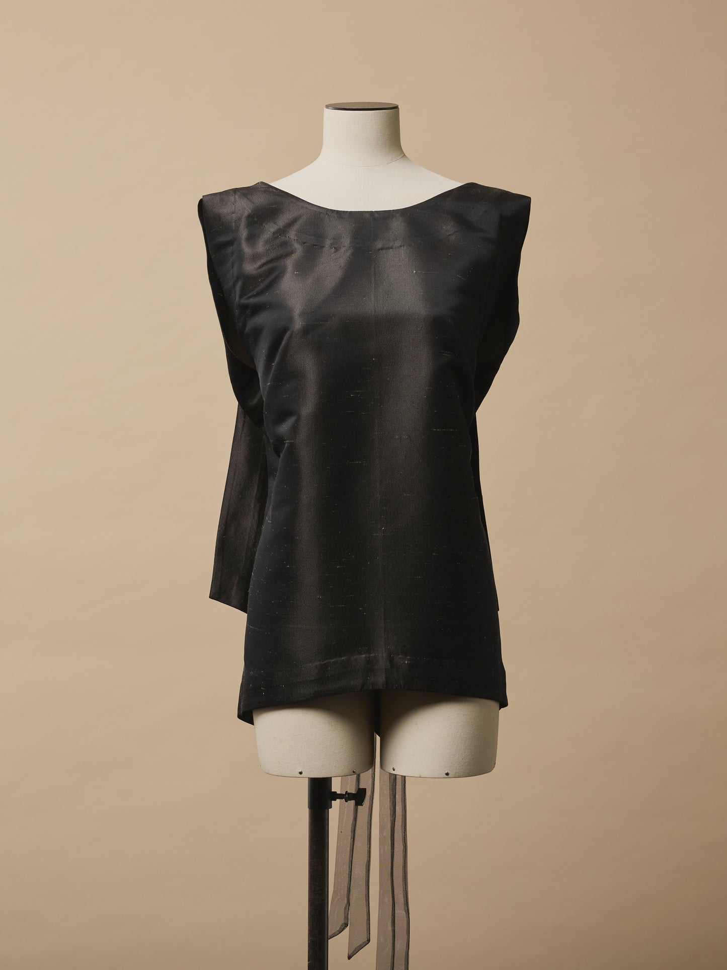 Evangeline Blouse with Bow Tie in Silk Crepe