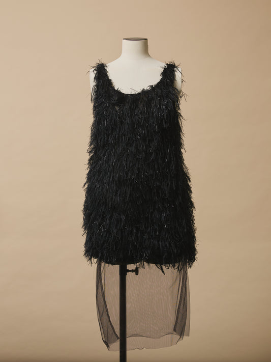 Seraphina Dress in Feathered Tulle