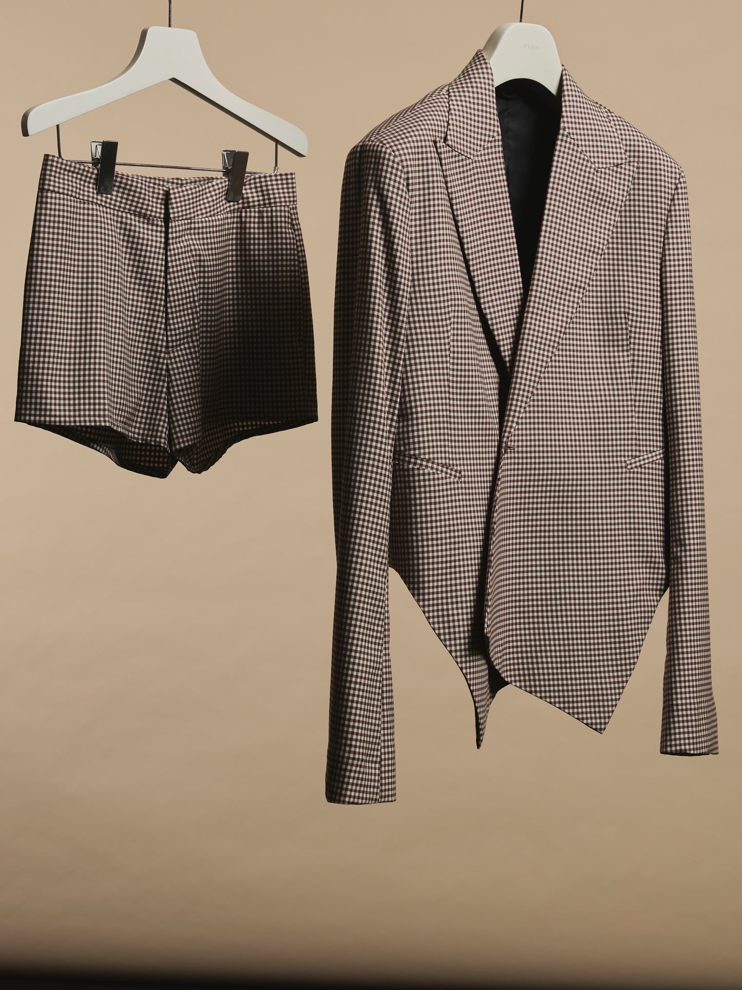 Clementine Shorts in Gingham Wool